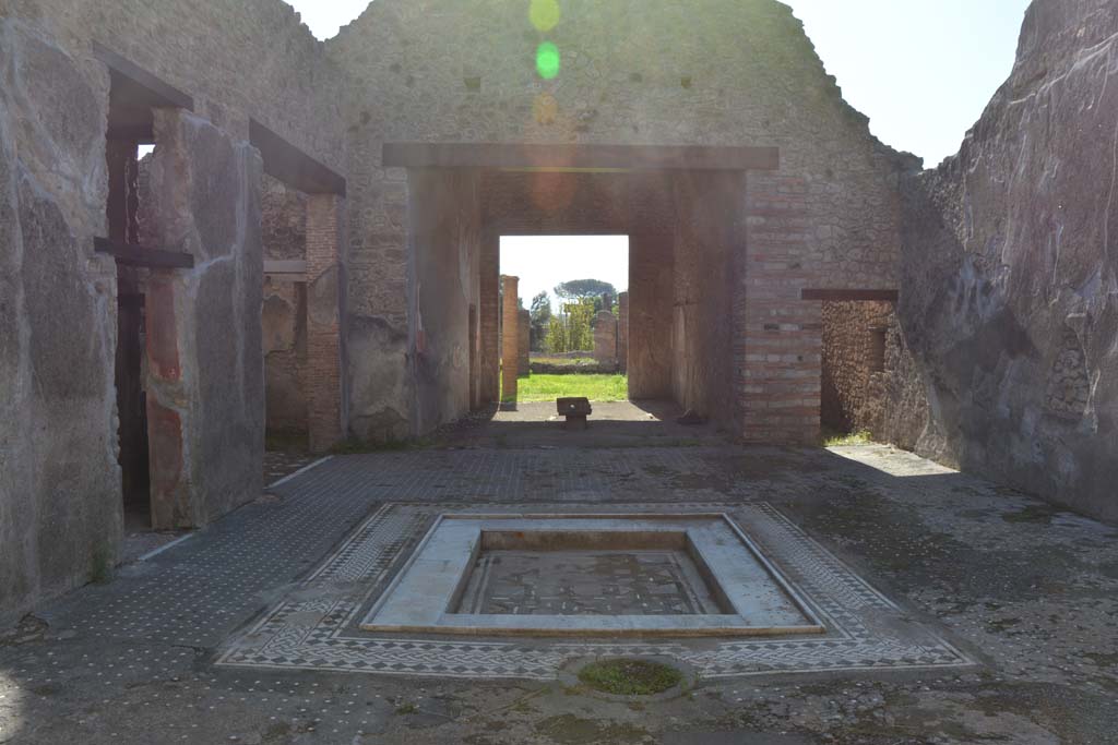 I.9.1 Pompeii. October 2019. Room 2, looking south across impluvium in atrium.
Foto Annette Haug, ERC Grant 681269 DCOR.

