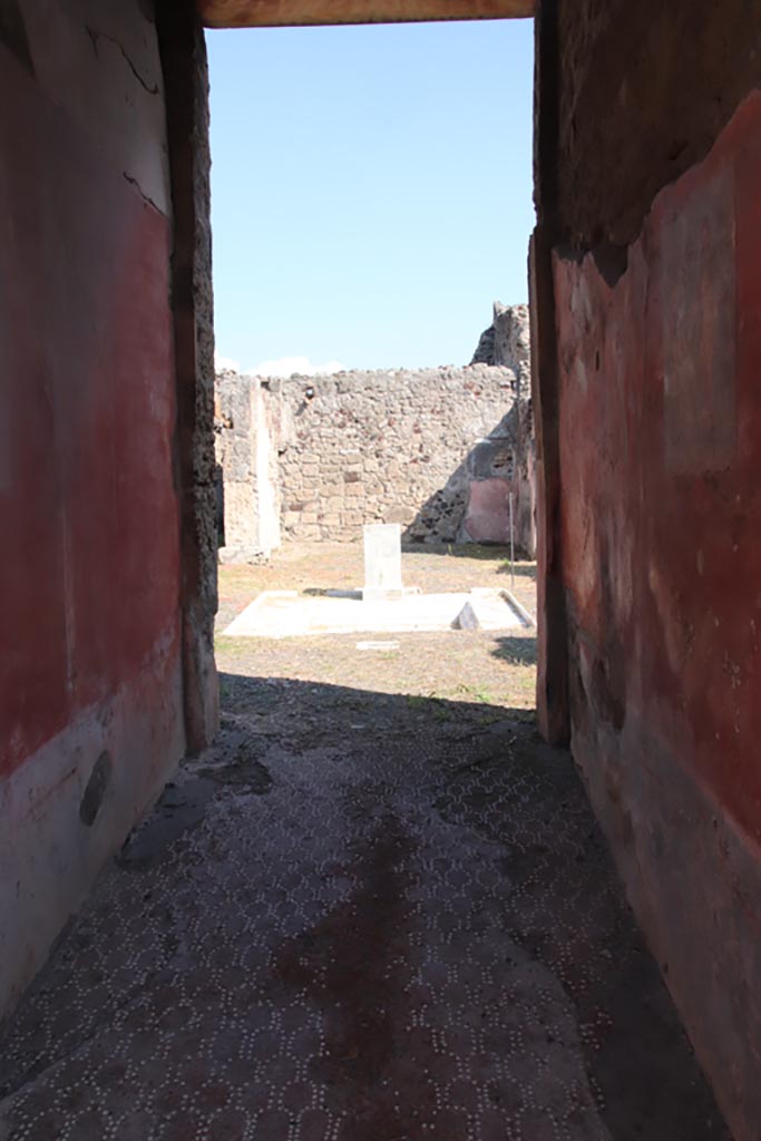 VI.9.2 Pompeii. October 2022. 
Looking east along entrance corridor towards atrium. Photo courtesy of Klaus Heese.
