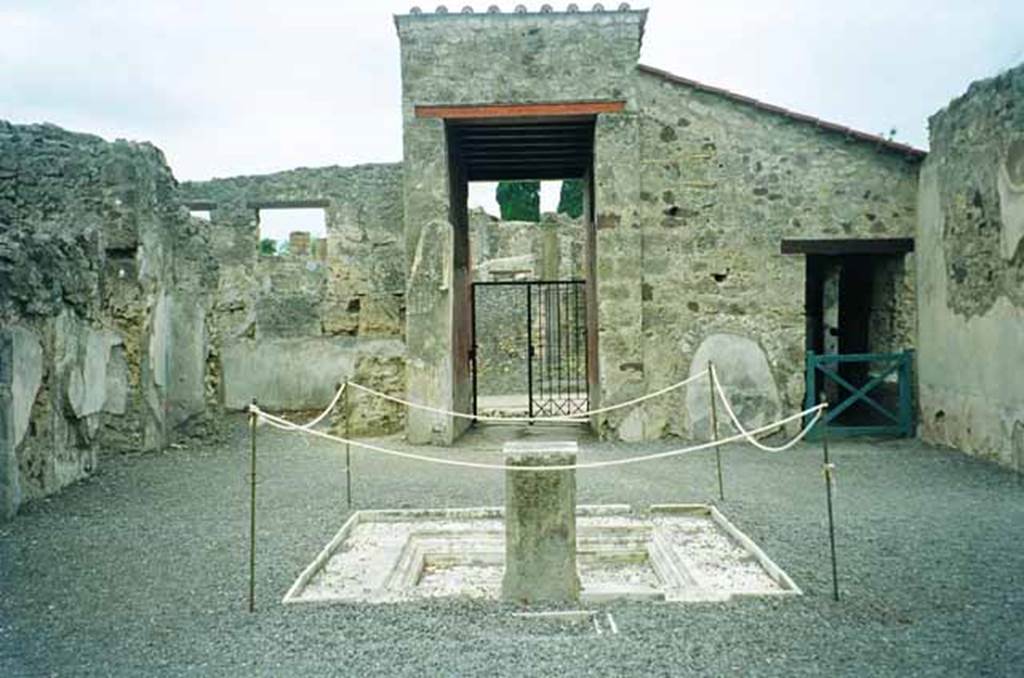 VI.9.2 Pompeii. May 2010. Room 2, looking west towards entrance and fauces 1. Photo courtesy of Rick Bauer.
