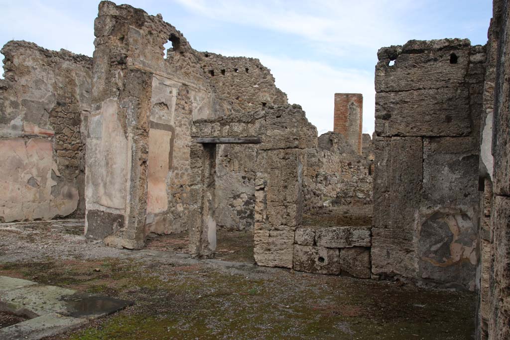 VI.14.12 Pompeii. October 2020. East ala, on left, and other rooms on east side of atrium. Photo courtesy of Klaus Heese.