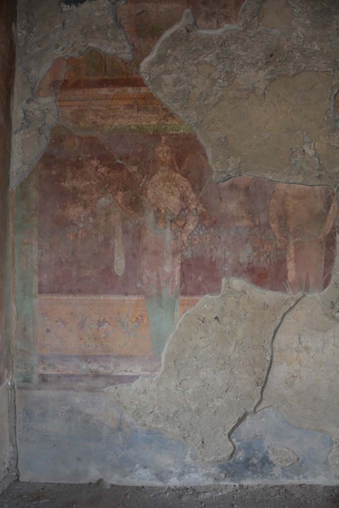 VII.1.40 Pompeii. September 2019. Oecus 12, detail from north wall at west end.
Foto Annette Haug, ERC Grant 681269 DÉCOR.
