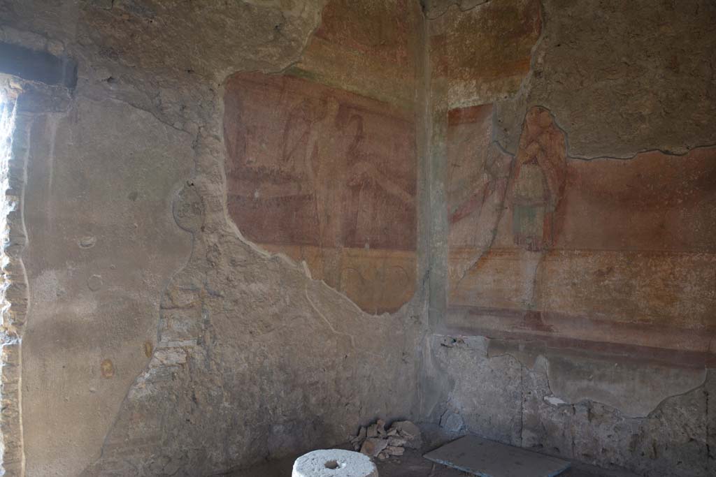 VII.1.40 Pompeii. September 2019. Oecus 12, looking towards south wall and south-west corner.
Foto Annette Haug, ERC Grant 681269 DÉCOR.
