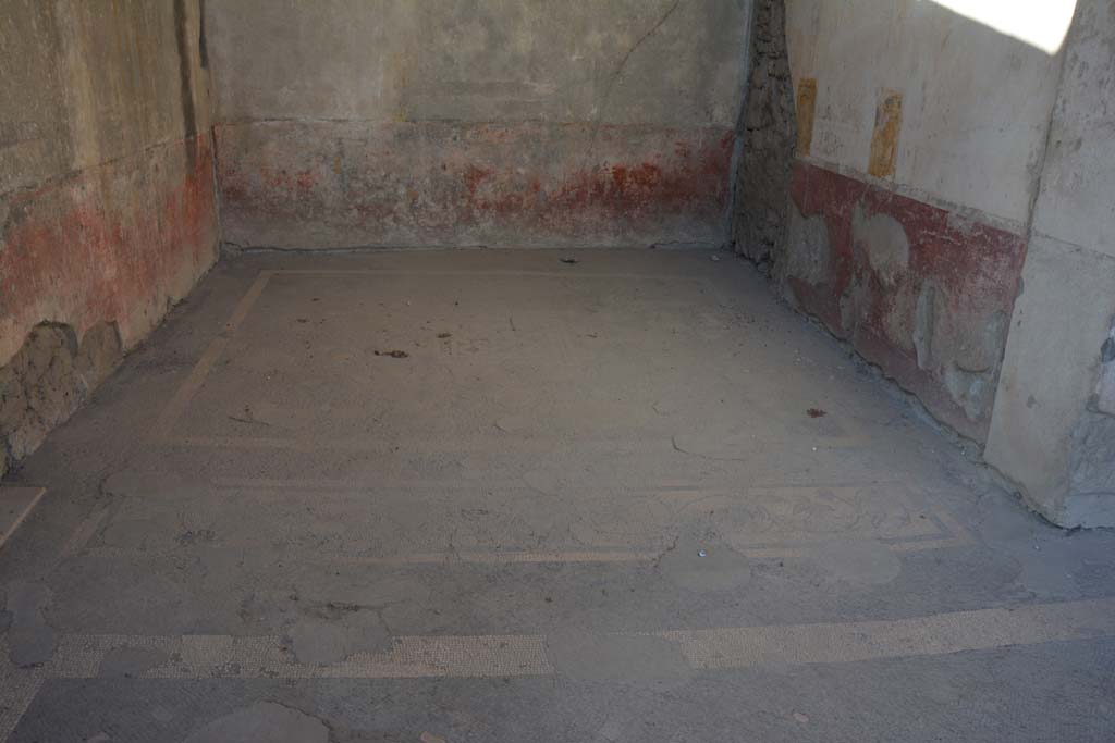 VII.1.40 Pompeii. September 2019. West ala 3a, looking west across flooring from atrium with detail of painted walls.
Foto Annette Haug, ERC Grant 681269 DÉCOR.

