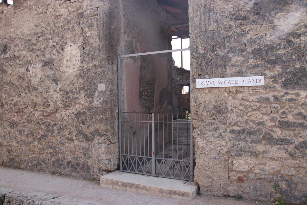 VII.1.40 Pompeii. October 2023. Entrance doorway. Photo courtesy of Klaus Heese.