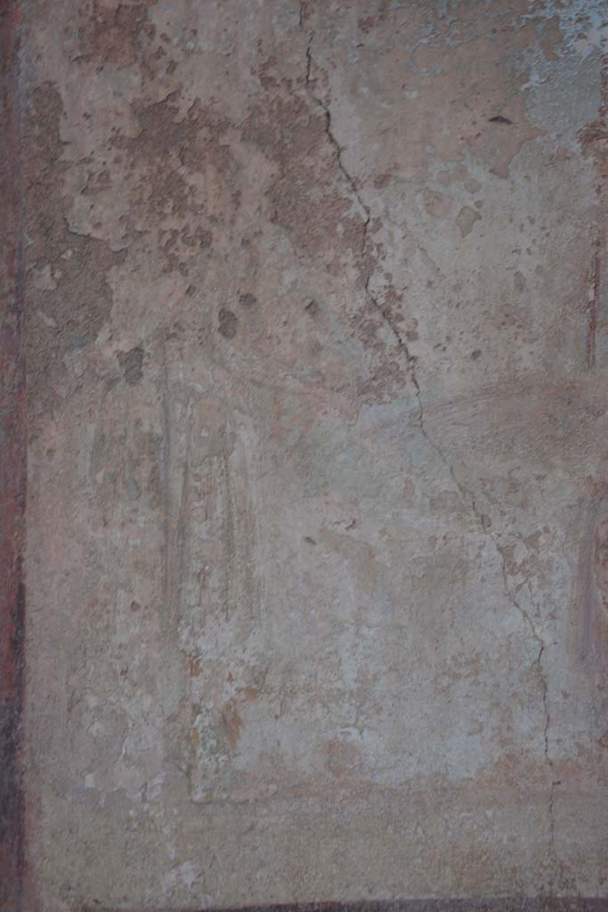 IX.5.6 Pompeii. May 2017. 
Room i, detail from right (south) side of central wall painting on east wall.       
Foto Christian Beck, ERC Grant 681269 DCOR.
