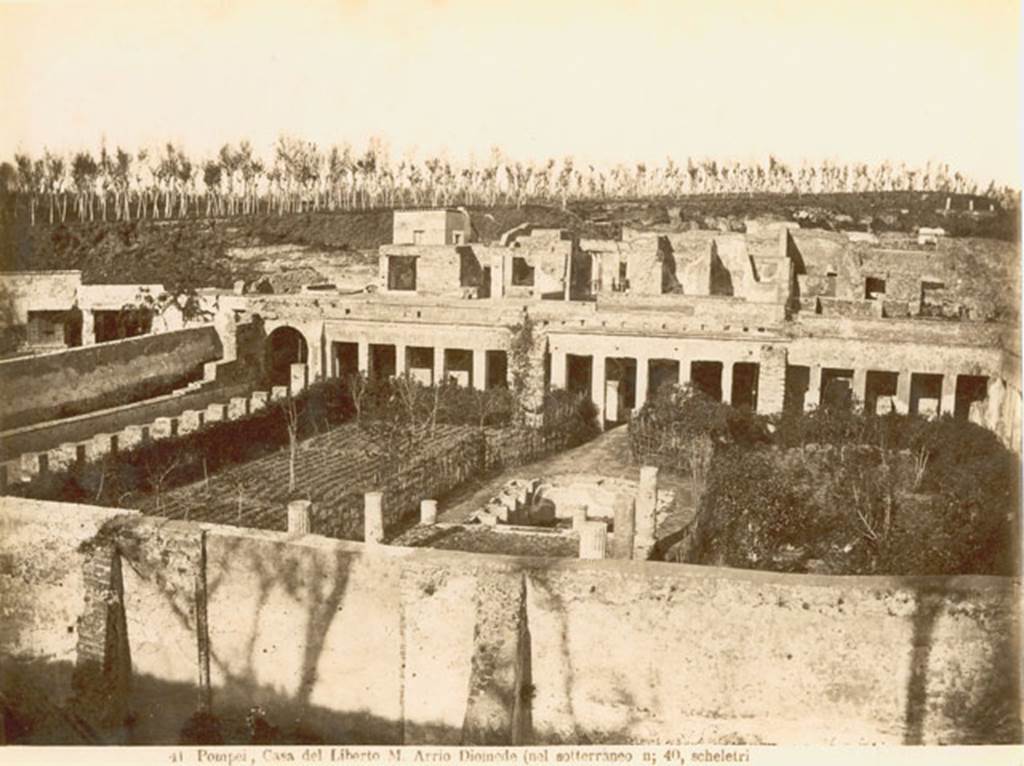 HGW24 Pompeii. c.1870 looking east from rear wall of garden. Photo courtesy of Rick Bauer.