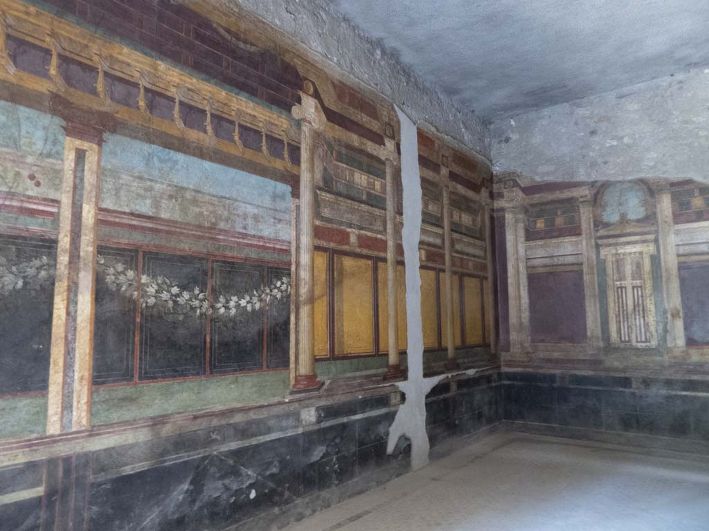 Villa of Mysteries, Pompeii. September 2017. Room 6, west wall.
Foto Annette Haug, ERC Grant 681269 DÉCOR.

