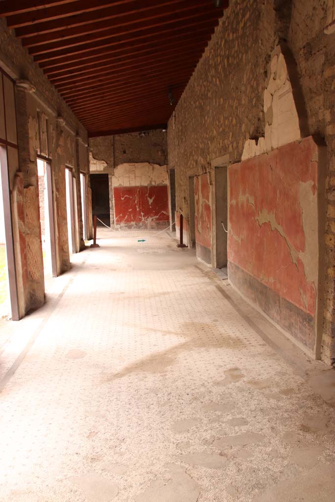 Oplontis Villa of Poppea, October 2020. Portico 24, looking west from east end. Photo courtesy of Klaus Heese.