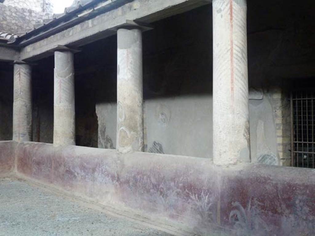 Oplontis Villa of Poppea, September 2015. Room 32, painted east wall.


