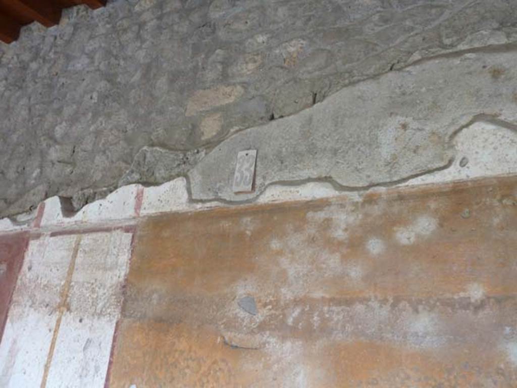 Oplontis, September 2015. Room 33, painted wall of the west portico.