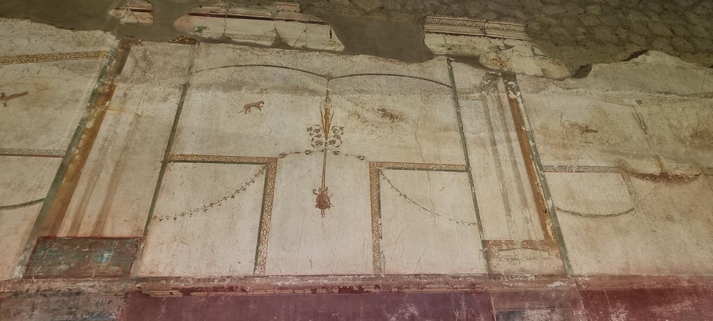 Oplontis Villa of Poppea, January 2023. Portico 40, painted panel from upper east wall. Photo courtesy of Miriam Colomer.