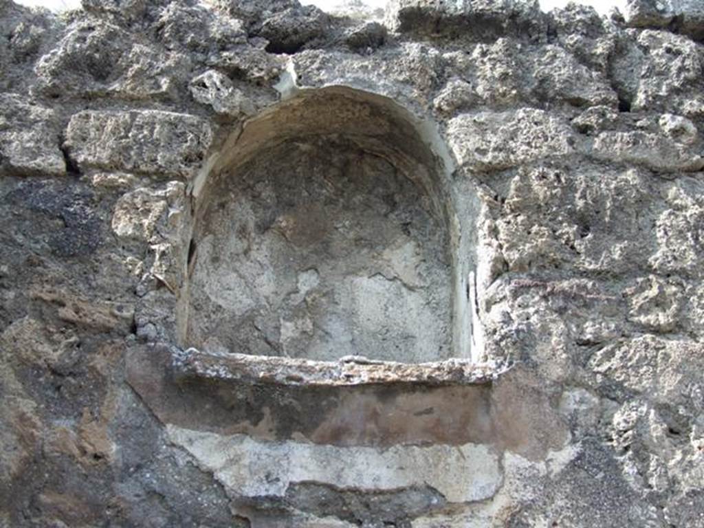 IX.2.17 Pompeii.  March 2009.  Room 1, Atrium. North wall, upper niche.