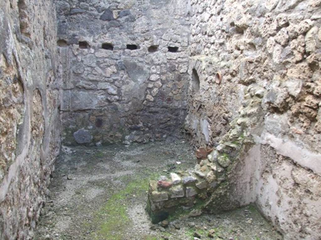 IX.3.13 Pompeii.  March 2009.  Looking west across kitchen, storeroom and latrine.