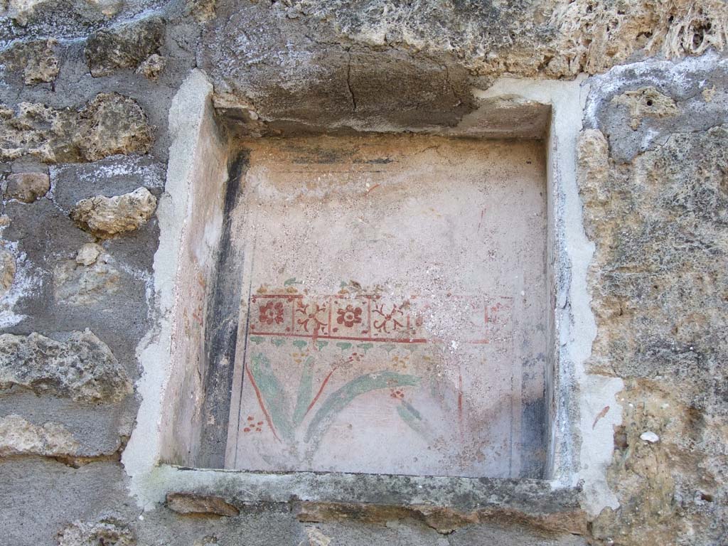 I.11.8 Pompeii. December 2006. Painted niche on west wall of atrium.