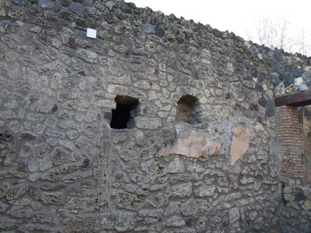 I.12.9 Pompeii. December 2007. Niche in north-west corner of atrium, or tablinum area. According to PPP, it was the tablinum that had the niches on its west wall. See Bragantini, de Vos, Badoni, 1981. Pitture e Pavimenti di Pompei, Parte 1. Rome: ICCD. (p.176, 112090503)
