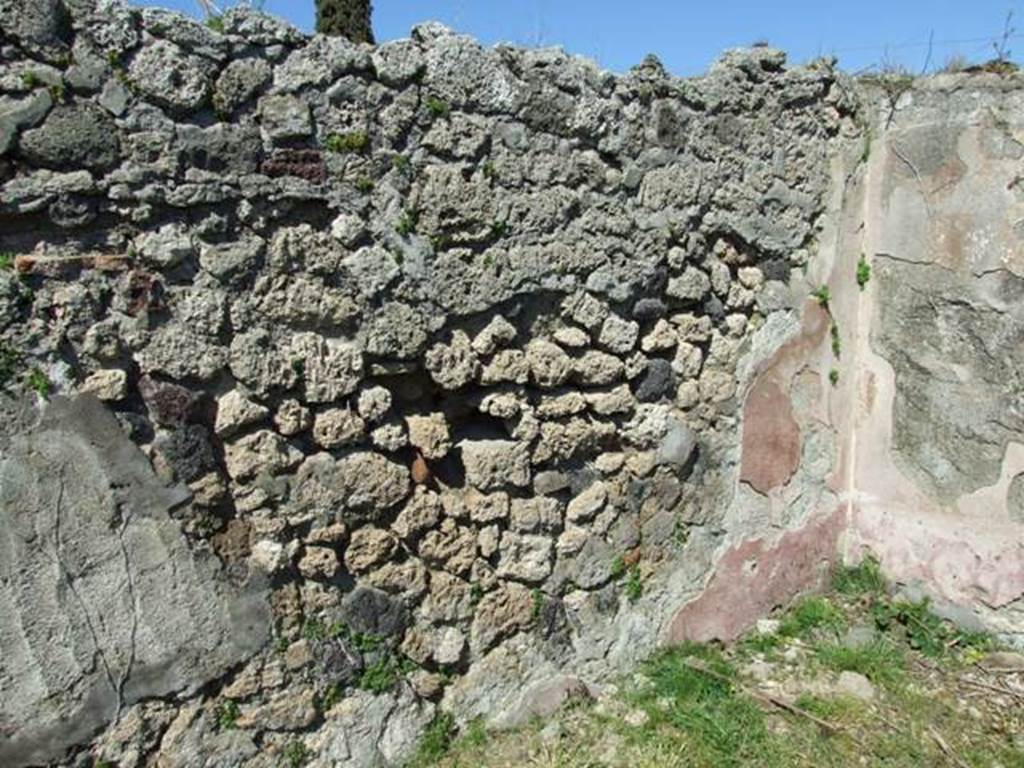 I.2.17 Pompeii. March 2009. Room 10, north wall and north-east corner of triclinium. 