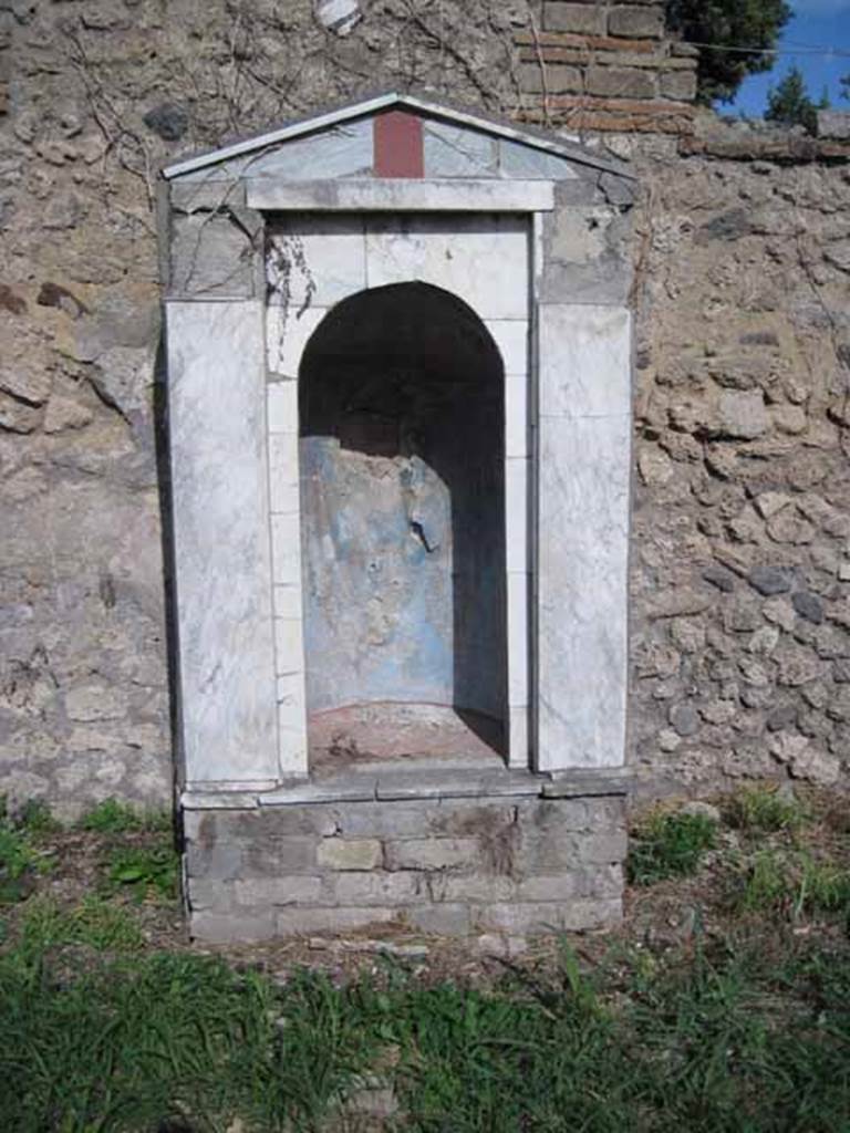 I.2.17 Pompeii. September 2010. Shrine against east wall, looking east.
Photo courtesy of Drew Baker
