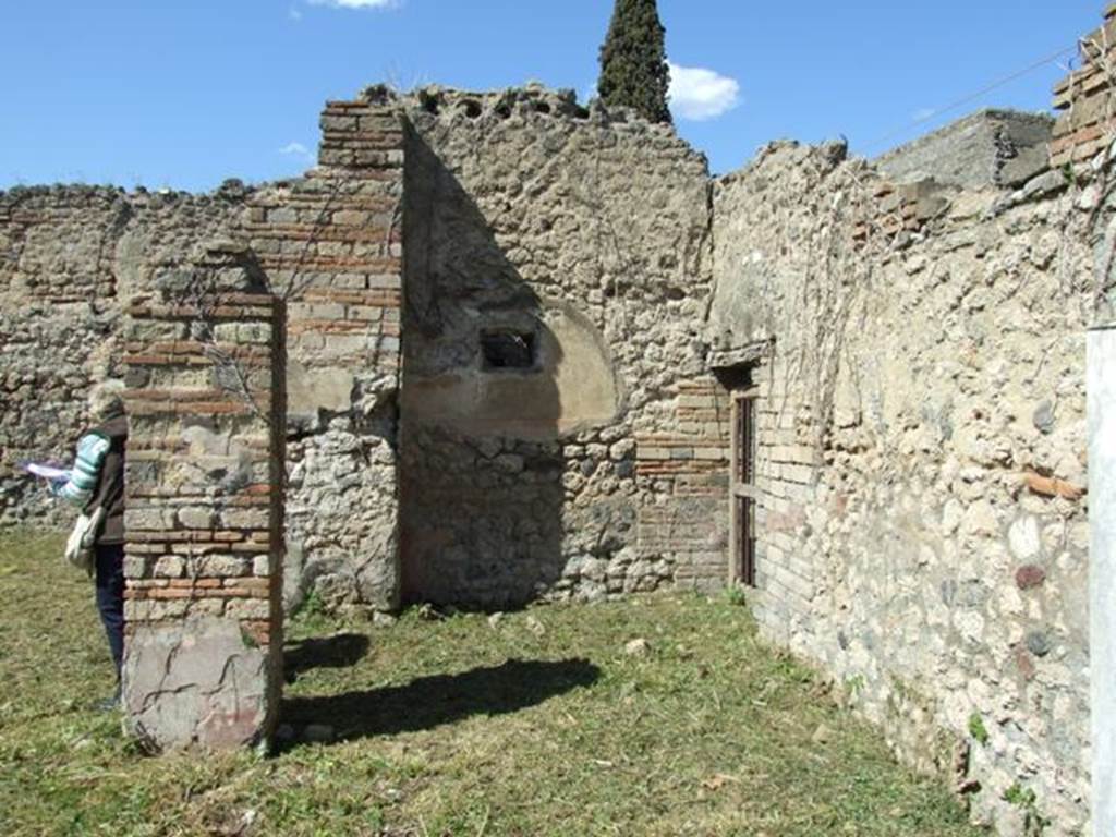 I.2.17 Pompeii.  March 2009. Room 13.  North East corner, with door to I.2.18.