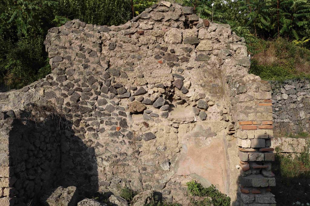 I.2.23 Pompeii. September 2018. Looking towards east wall with niche. Photo courtesy of Aude Durand.