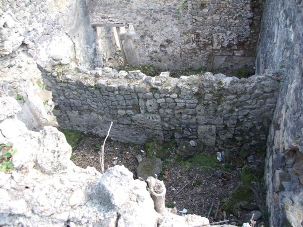 I.2.24 Pompeii.  March 2009.  South wall of room on north side of dormitory. Taken from I.2.20.  Looking south.