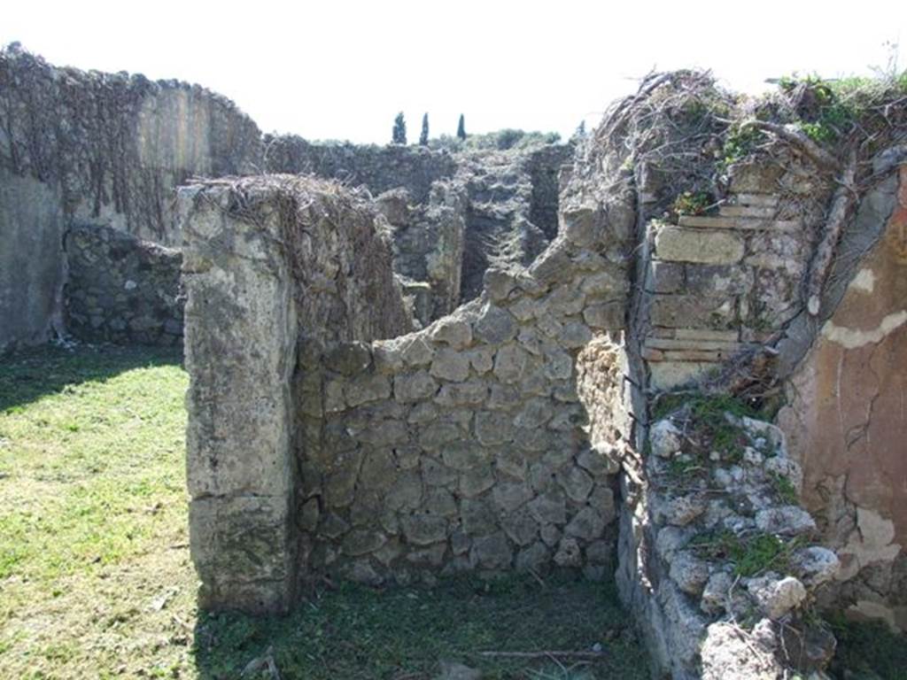 I.3.29 Pompeii.  March 2009.  Room 1. West end of small Atrium. Blocked door to I.3.30.