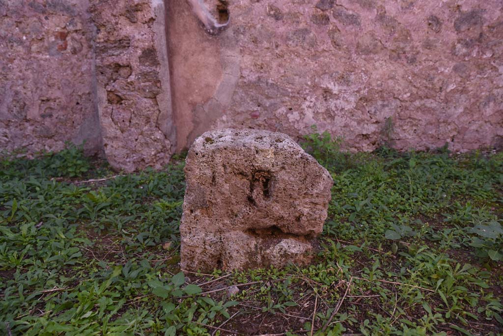 I.4.12 Pompeii. October 2019. Room d, detail from near south wall.
Foto Tobias Busen, ERC Grant 681269 DCOR.
