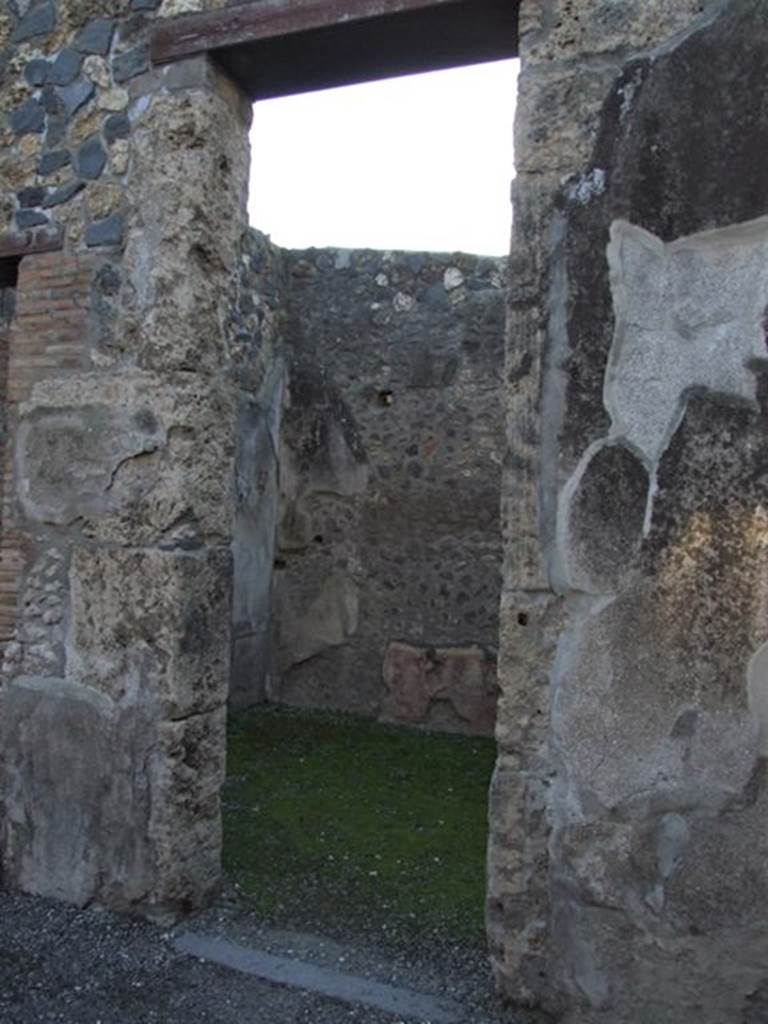 I.4.25 Pompeii. December 2007. Doorway to room 50, room on west side of atrium with three doorways.