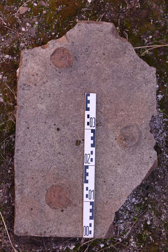 I.4.25/I.4.5 Pompeii. October 2019. Tepidarium 40, detail from south-east corner.
Foto Tobias Busen, ERC Grant 681269 DCOR.
