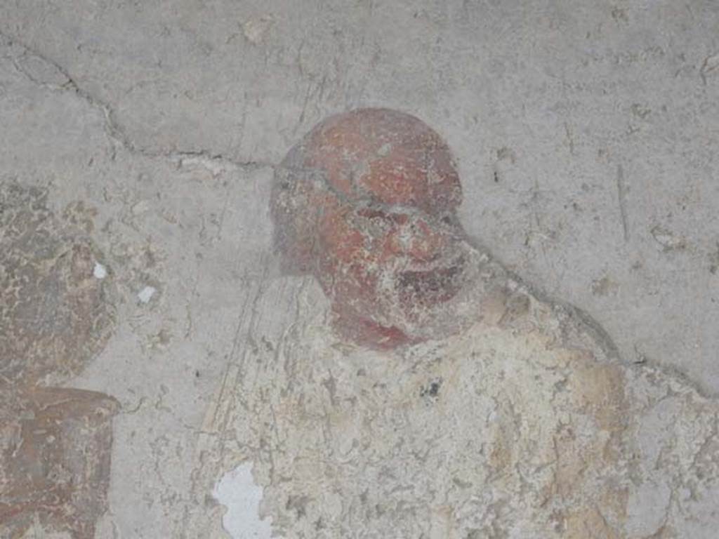 I.6.11 Pompeii. May 2015. Detail of figure from wall painting from north end of west wall. Photo courtesy of Buzz Ferebee.
