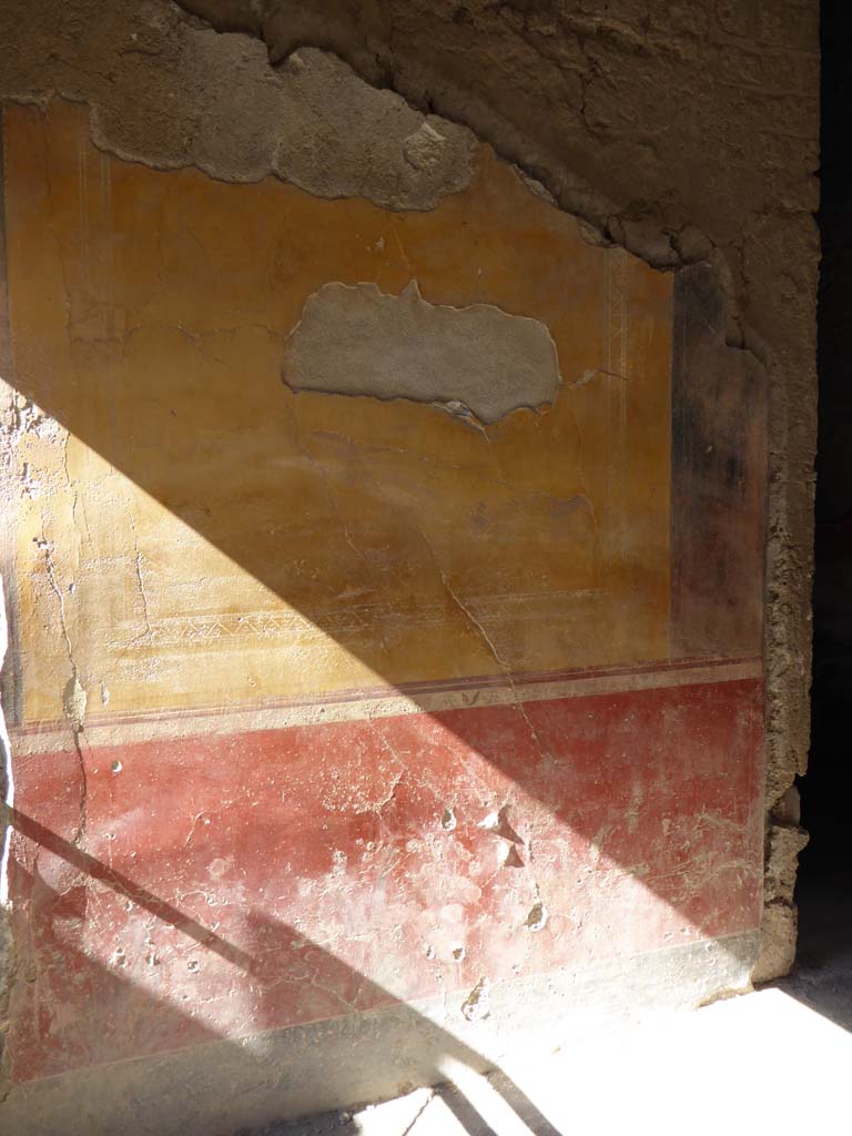 I.6.11 Pompeii. September 2015. Detail of west wall of atrium in south-west corner.
Foto Annette Haug, ERC Grant 681269 DCOR.
