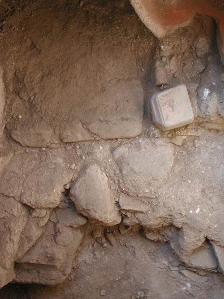 I.8.8 Pompeii. May 2003. Detail from under the counter at the north end. Photo courtesy of Nicolas Monteix.
