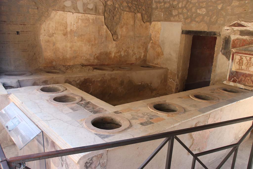 I.8.8 Pompeii. September 2017. Looking south-east across counters. Photo courtesy of Klaus Heese.