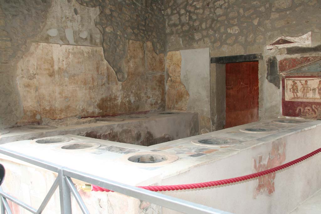 I.8.8 Pompeii. April 2010. Looking south-east across counters. Photo courtesy of Klaus Heese.