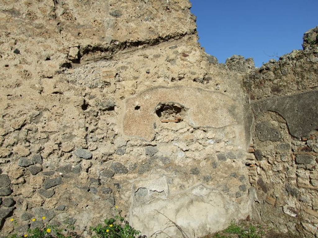 I.9.9 Pompeii. December 2006. North wall of rear room and north-east corner. 