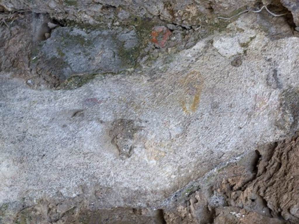 I.10.4 Pompeii. March 2009. Room 28, remains of painted plaster on north wall.