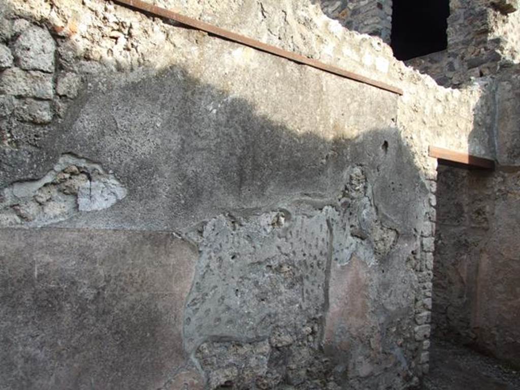 I.10.6 Pompeii. December 2007. East wall of workshop.