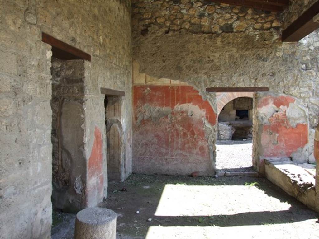 I.12.2 and I.12.1 Pompeii.  March 2009.  Room 8.  Portico.  Looking east.