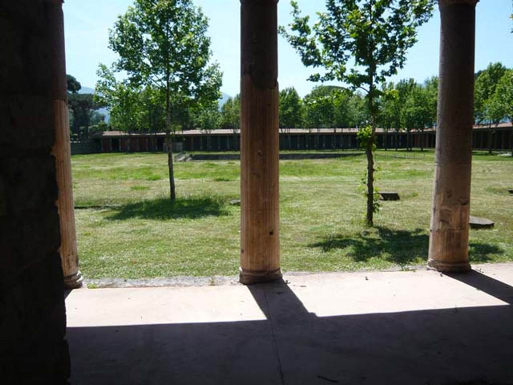 II.7.6 Pompeii, May 2012. Looking south across the Palaestra from entrance.
Photo courtesy of Buzz Ferebee.
