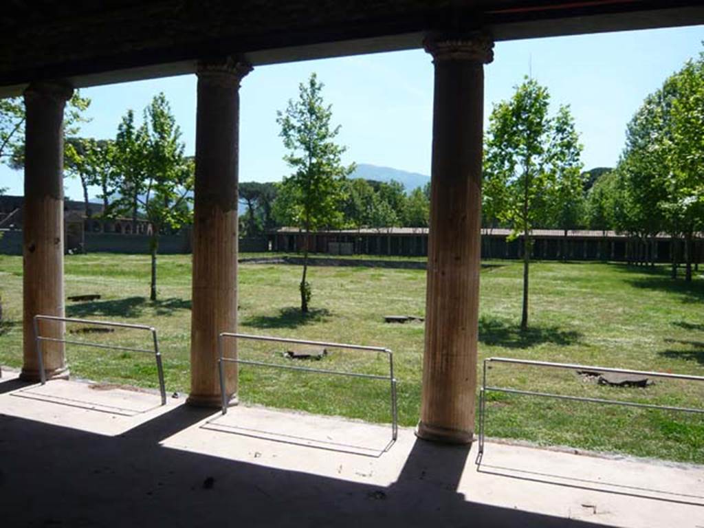 II.7.6 Pompeii, May 2012. Looking south-east across the Palaestra from entrance.
Photo courtesy of Buzz Ferebee.

 
