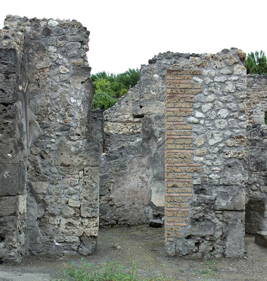 V.1.15 Pompeii. Post 2008.  
North-west corner of atrium, with doorway to cubiculum in north wall. 
Photo by Hans Thorwid. 
Photo courtesy of the Swedish Pompeii Project.
