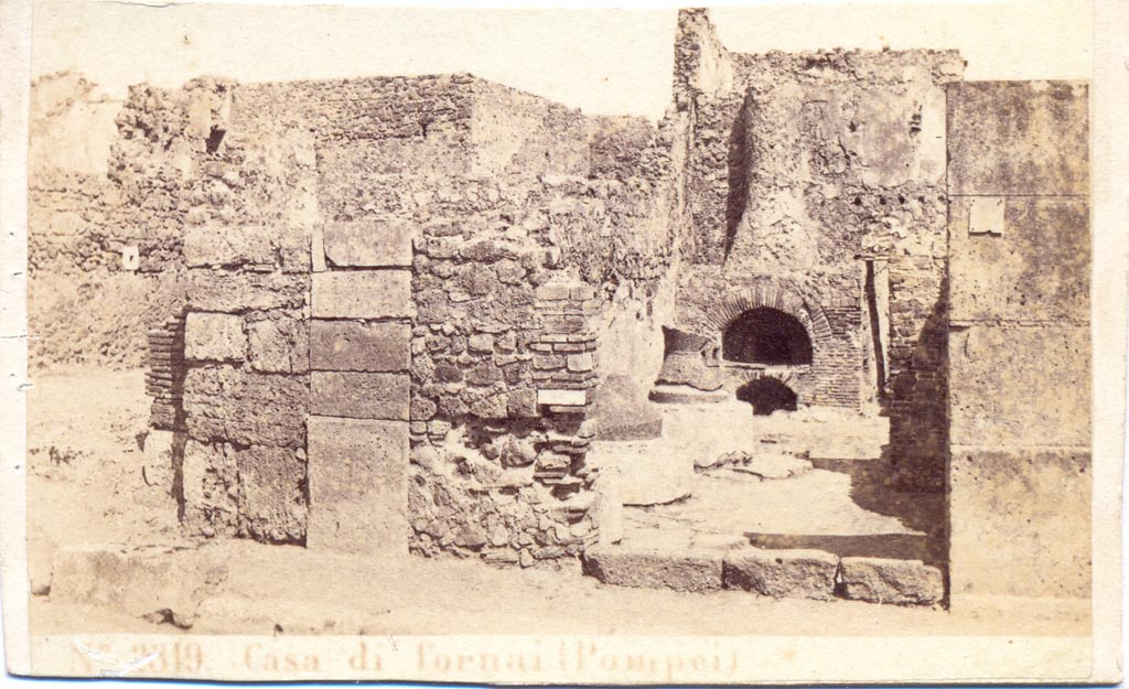 VI.2.6 Pompeii. Between 1867 and 1874. Looking east from entrance. Photo by Sommer and Behles. Photo courtesy of Charles Marty.