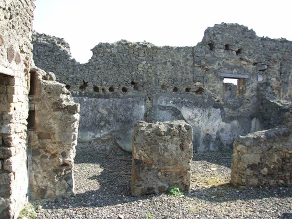 VI.7.1 Pompeii. March 2009. Two doorways on south side of open tablinum in atrium area.
