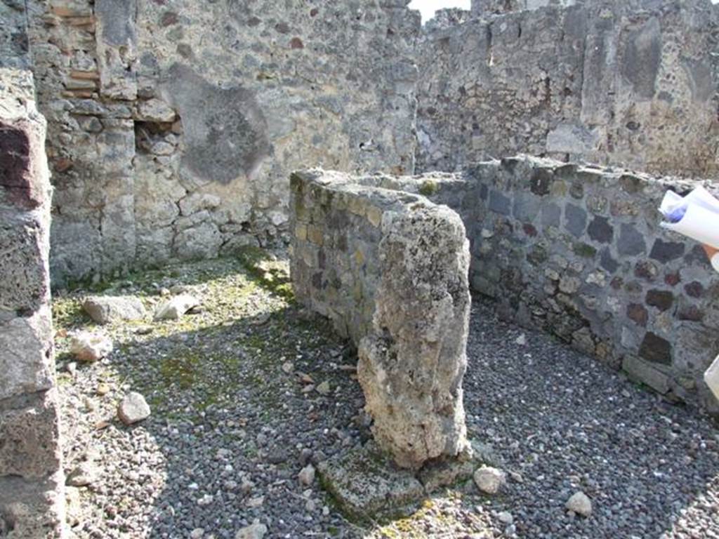 VI.7.1 Pompeii.  March 2009.  Area on south side from entrance, Kitchen, Latrine, and Stairs to upper floor.