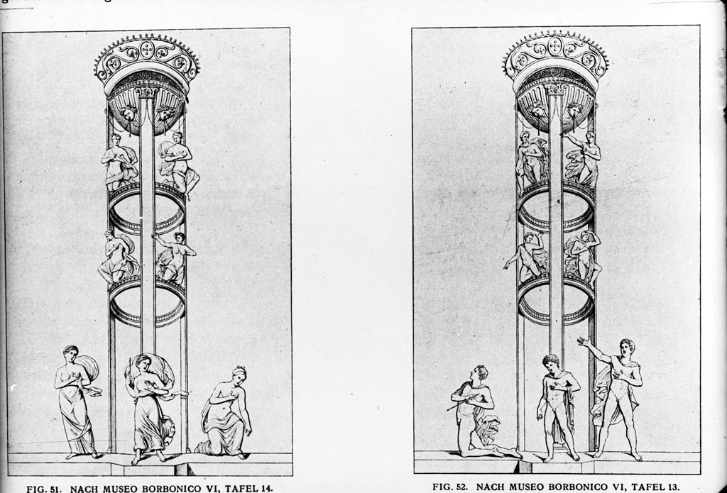 VI.9.6 Pompeii. W.237. Drawings from the interior piers at the western end of the peristyle.
Photo by Tatiana Warscher. Photo © Deutsches Archäologisches Institut, Abteilung Rom, Arkiv. 
