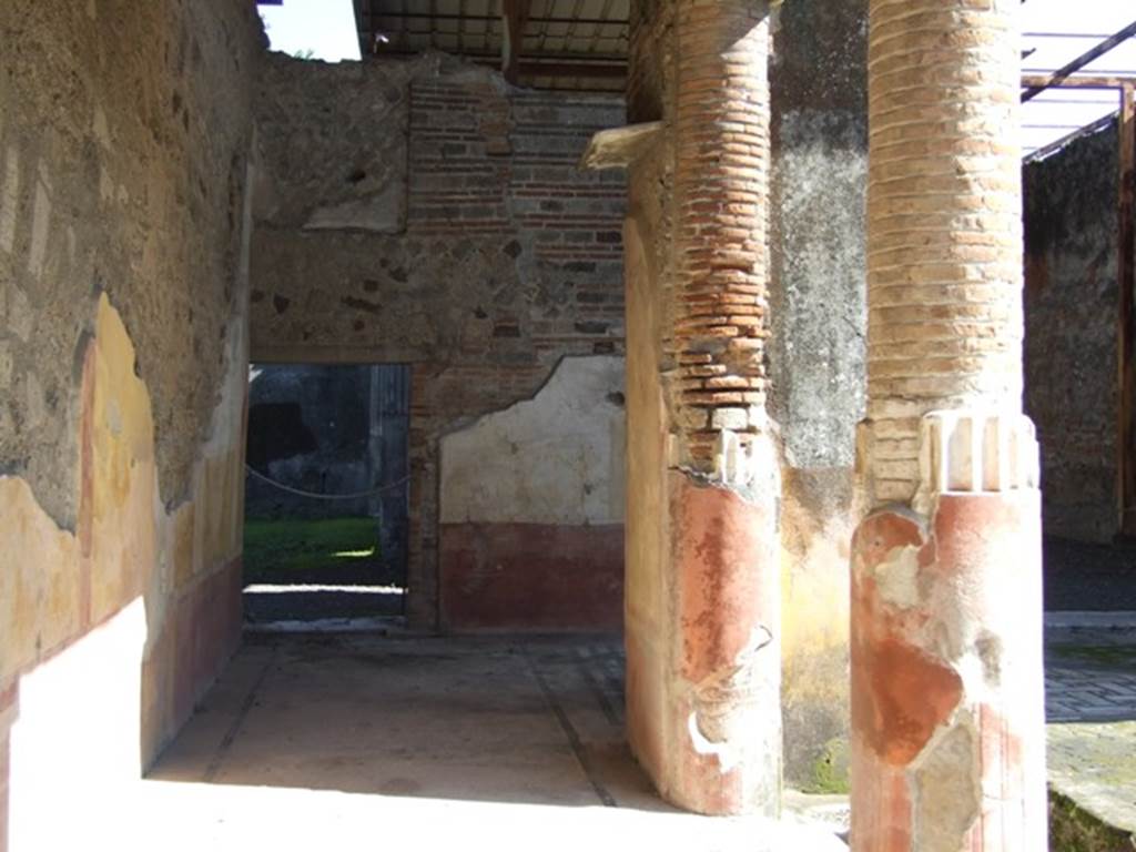 VI.9.6 Pompeii. March 2009. Room 6, looking east towards north-east corner of peristyle.