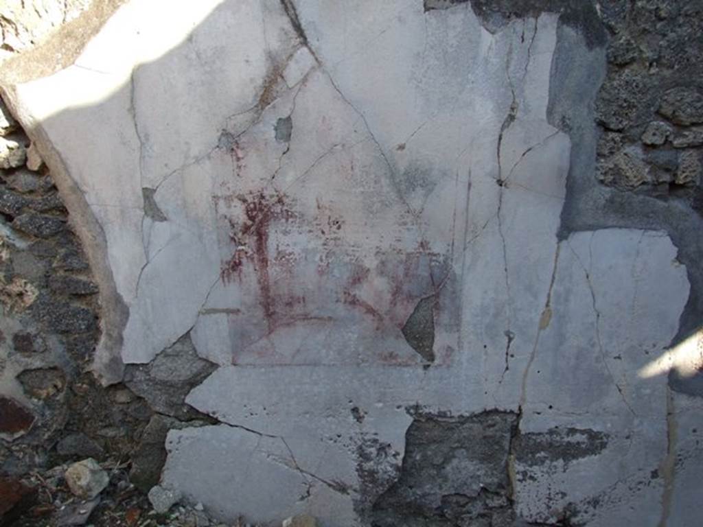 VI.14.22 Fullonica of Balbinus.  December 2007.  Room 13.  Remains of plaster and wall painting.