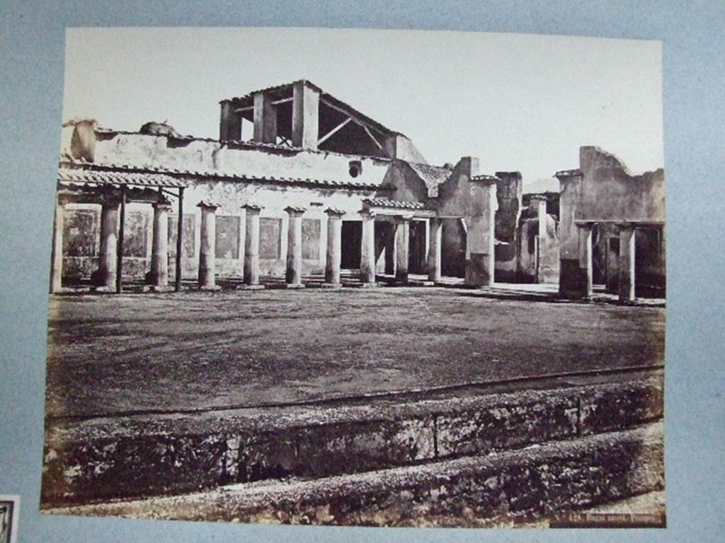 VII.1.8 Pompeii Stabian Baths.  Looking south east across gymnasium C.  Old undated photograph courtesy of the Society of Antiquaries, Fox Collection.