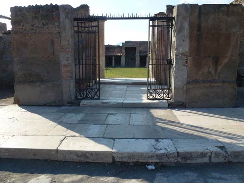 VII.1.8 Pompeii. June 2012. Entrance doorway. Photo courtesy of Michael Binns.