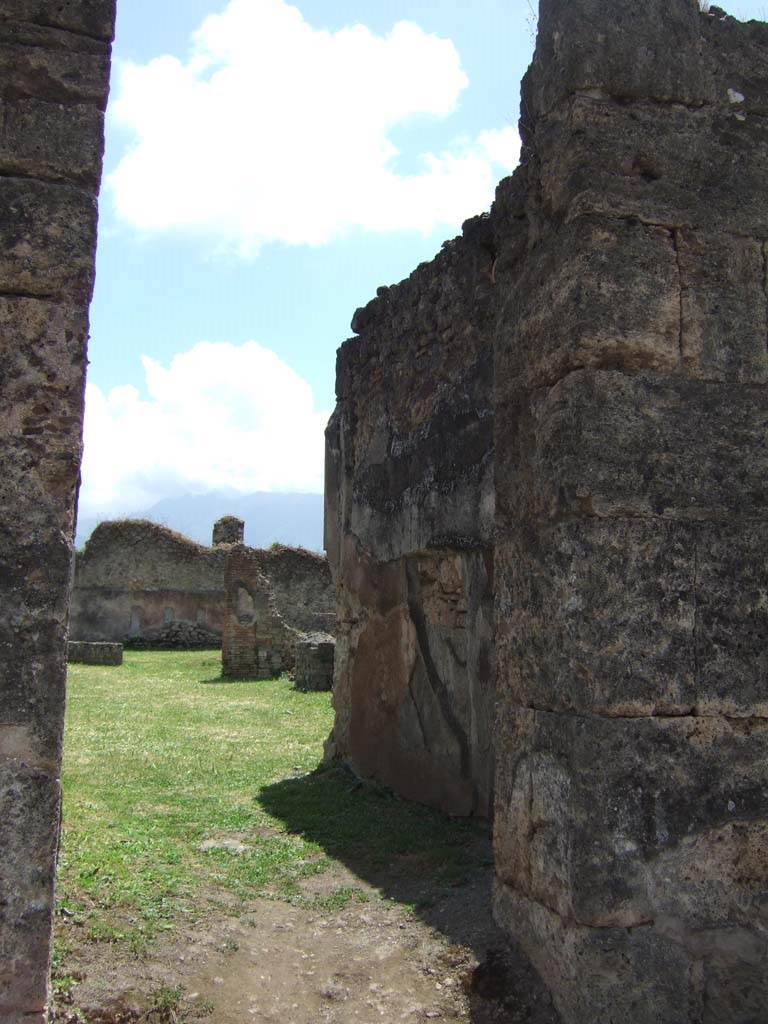 VII.12.3 Pompeii. May 2006. West side of entrance corridor, looking south.