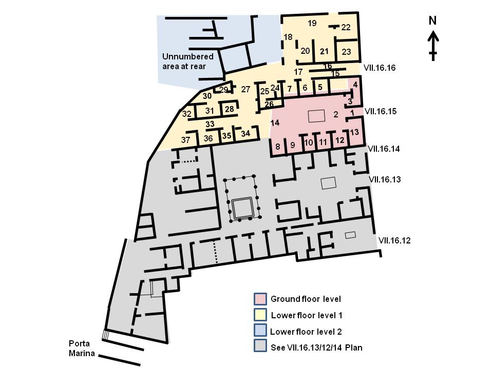 VII.16.15/16 Pompeii. Casa di Umbricius Scaurus (I)

or House of Aulus Umbricius Scaurus, Father and Son (I)
Plan